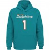 Tua Tagovailoa Miami Dolphins Youth Mainliner Spielername und Nummer Pullover Hoodie – Aqua