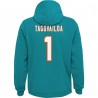 Tua Tagovailoa Miami Dolphins Youth Mainliner Spielername und Nummer Pullover Hoodie – Aqua