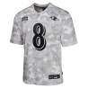 Lamar Jackson Baltimore Ravens Nike Jugend 2024 Salute to Service Spieltrikot – Arctic Camo