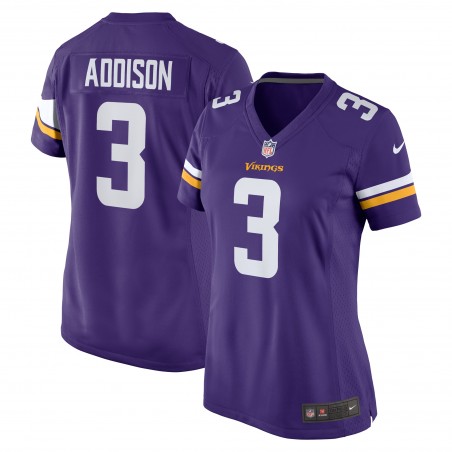 Jordan Addison Minnesota Vikings Nike Damen-Team-Spieltrikot – Lila