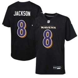 Lamar Jackson Baltimore Ravens Nike Mode-Spieltrikot für Jugendliche – Schwarz