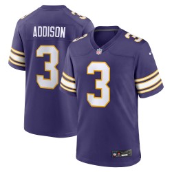 Jordan Addison Minnesota Vikings Nike Classic Spieler-Spieltrikot – Lila