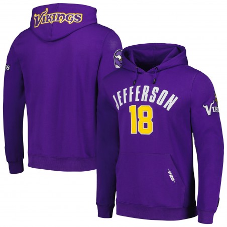 Justin Jefferson Minnesota Vikings Pro Standard Spielername und Nummer Pullover Hoodie – Lila