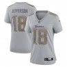 Justin Jefferson Minnesota Vikings Nike Atmosphere Fashion Game-Trikot für Damen – Grau