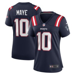 Drake Maye New England Patriots Nike Spieler-Spieltrikot für Damen – Marineblau