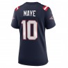 Drake Maye New England Patriots Nike Spieler-Spieltrikot für Damen – Marineblau