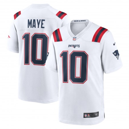 Drake Maye New England Patriots Nike Spieler-Spieltrikot – Weiß