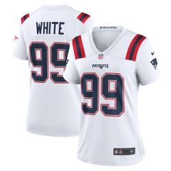 Keion Weißes Nike Damen-Spieltrikot der New England Patriots – Weiß