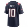 Drake Maye New England Patriots Nike Spieler-Spieltrikot – Marineblau