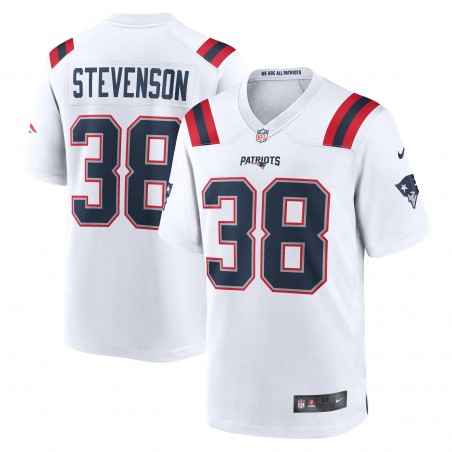 Rhamondre Stevenson New England Patriots Nike Game Player-Trikot – Weiß