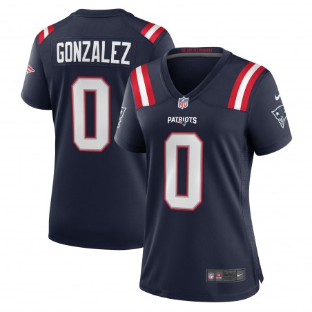 Christian Gonzalez New England Patriots Nike Damen-Team-Spieltrikot – Marineblau