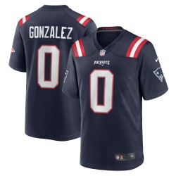 Christian Gonzalez New England Patriots Nike Team-Spieltrikot – Marineblau