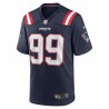 Keion Weißes Nike Team-Spieltrikot der New England Patriots – Marineblau