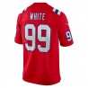 Keion Weißes Nike Alternate Team Game-Trikot der New England Patriots – Rot