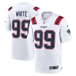 Keion Weißes Nike-Spieltrikot der New England Patriots – Weiß