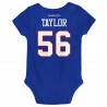 Lawrence Taylor New York Giants Mitchell & Ness Retro-Body mit Namen und Nummer für Neugeborene und Kleinkinder – Royalblau