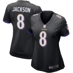 Lamar Jackson Baltimore Ravens Nike Damen-Spieltrikot – Schwarz