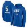 Kayvon Thibodeaux New York Giants Damen-Pullover-Kapuzenpullover mit Wordmark-Spielername und -Nummer für Damen – Royalblau