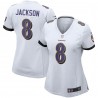 Lamar Jackson Baltimore Ravens Nike Damen-Spieltrikot – Weiß