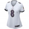 Lamar Jackson Baltimore Ravens Nike Damen-Spieltrikot – Weiß