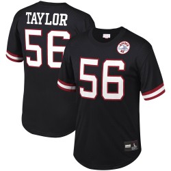 Lawrence Taylor New York Giants Mitchell & Ness Netzoberteil mit Name und Nummer des pensionierten Spielers – Schwarz