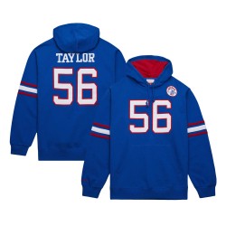 Lawrence Taylor New York Giants Mitchell & Ness Pullover-Hoodie mit Name und Nummer des pensionierten Spielers – Royalblau