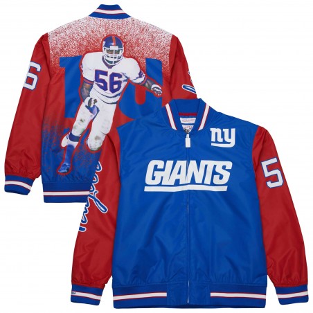 Lawrence Taylor New York Giants Mitchell & Ness Retired Player Graphic Full-Snap Satin Jacket – Königsblau