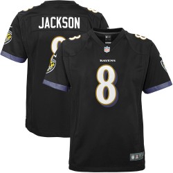 Lamar Jackson Baltimore Ravens Nike Jugend-Spieltrikot – Schwarz