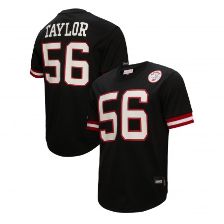 Lawrence Taylor New York Giants Mitchell & Ness Netzoberteil mit Name und Nummer des pensionierten Spielers – Schwarz