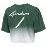 Ahmad Sauce Gardner New York Jets Majestic Threads Dip-Dye Crop Top mit Spielernamen und Nummer für Damen – Grün/Weiß