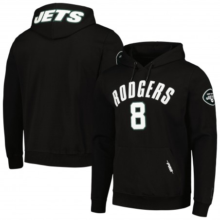 Aaron Rodgers New York Jets Pro Standard-Spielername und -Nummer Pullover-Hoodie – Schwarz