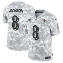 Lamar Jackson Baltimore Ravens Nike 2024 Salute to Service Limited Trikot – Arctic Camo