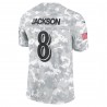 Lamar Jackson Baltimore Ravens Nike 2024 Salute to Service Limited Trikot – Arctic Camo