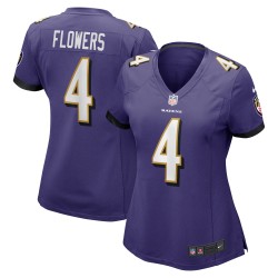 Zay Flowers Baltimore Ravens Nike Damen-Team-Spieltrikot – Lila