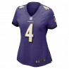 Zay Flowers Baltimore Ravens Nike Damen-Team-Spieltrikot – Lila