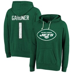 Ahmad Sauce Gardner New York Jets Majestic Threads Name & Number Tri-Blend Pullover Hoodie - Grün