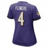 Zay Flowers Baltimore Ravens Nike Damen-Team-Spieltrikot – Lila