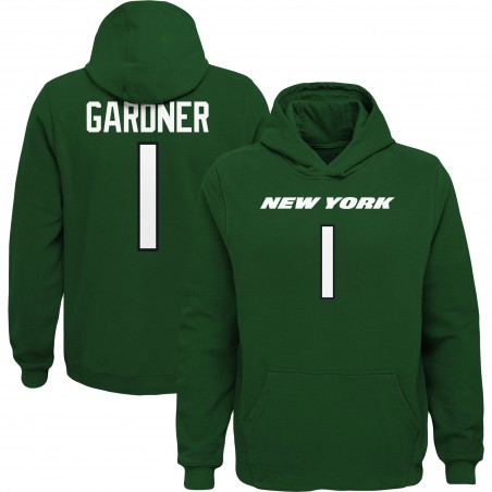 Ahmad Sauce Gardner New York Jets Youth Mainliner Spielername und Nummer Pullover Hoodie – Grün