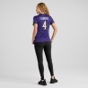 Zay Flowers Baltimore Ravens Nike Damen-Team-Spieltrikot – Lila