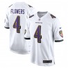 Zay Flowers Baltimore Ravens Nike Spieltrikot – Weiß