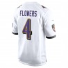 Zay Flowers Baltimore Ravens Nike Spieltrikot – Weiß