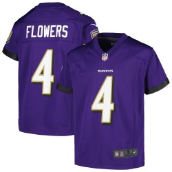 Zay Flowers Baltimore Ravens Nike Jugend-Spieltrikot – Lila