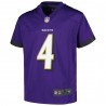 Zay Flowers Baltimore Ravens Nike Jugend-Spieltrikot – Lila