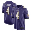 Zay Flowers Baltimore Ravens Nike Spieltrikot – Lila