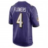 Zay Flowers Baltimore Ravens Nike Spieltrikot – Lila