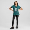 A.J. Braunes Nike Damen-Team-Spieltrikot der Philadelphia Eagles – Mitternachtsgrün