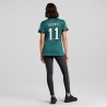 A.J. Braunes Nike Damen-Team-Spieltrikot der Philadelphia Eagles – Mitternachtsgrün