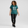 A.J. Braunes Nike Damen-Team-Spieltrikot der Philadelphia Eagles – Mitternachtsgrün