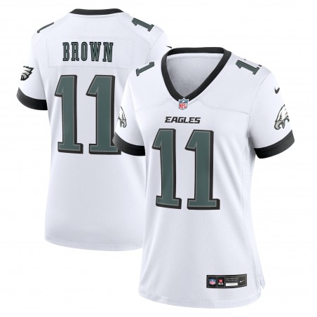 A.J. Braunes Nike-Spieltrikot der Philadelphia Eagles – Weiß