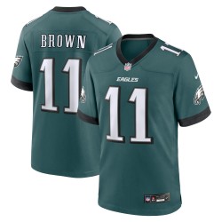 A.J. Braunes Philadelphia Eagles Nike Team Game-Trikot – Mitternachtsgrün